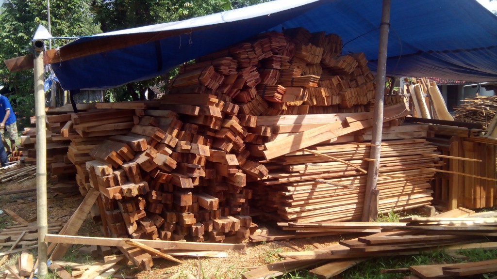 komponen rumah kayu siap kirim