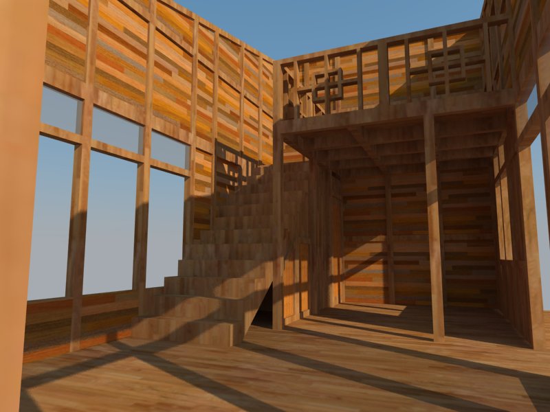 desain rumah kayu 3 dimensi