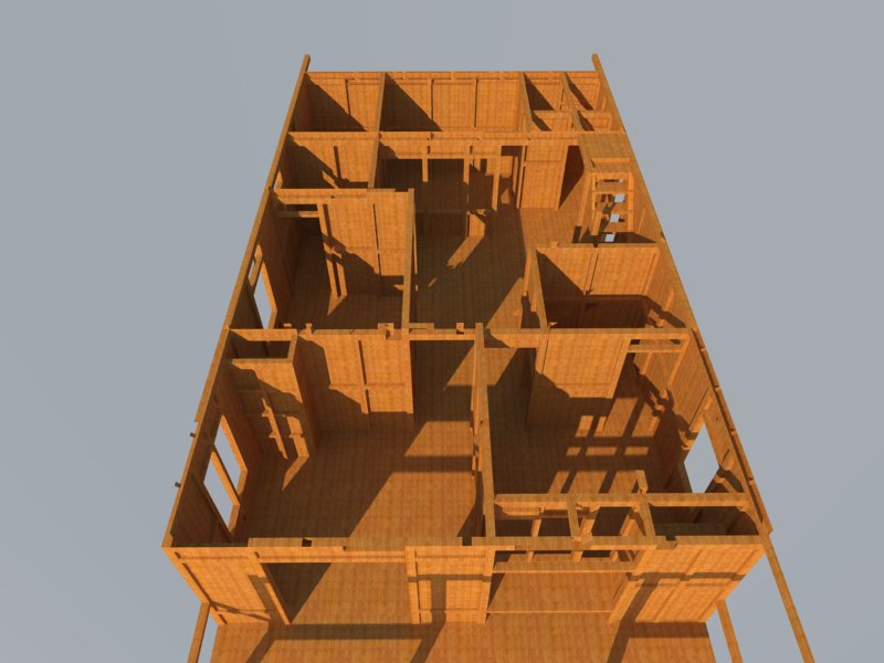 design rumah kayu 3 dimensi